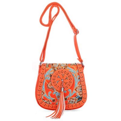 Sac Bandoulière Fait Main Multicolore - Ornement Ethnique Équateur - Coton Tissé