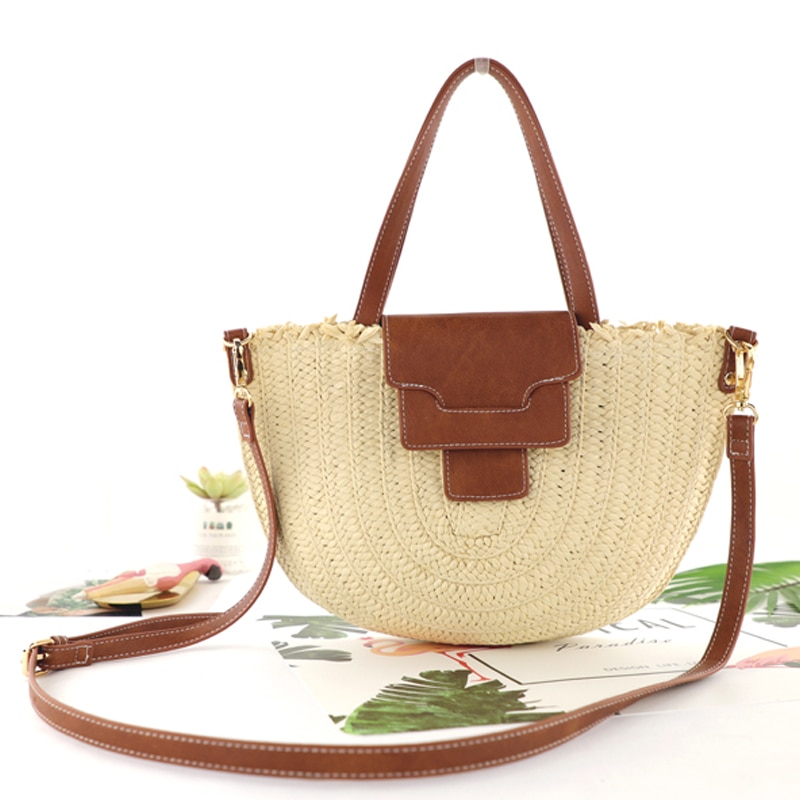 Sac à Main Artisanal Ethnique En Jonc Couleur Paille - Neuf Sans étiquette - Style Naturel Et Léger